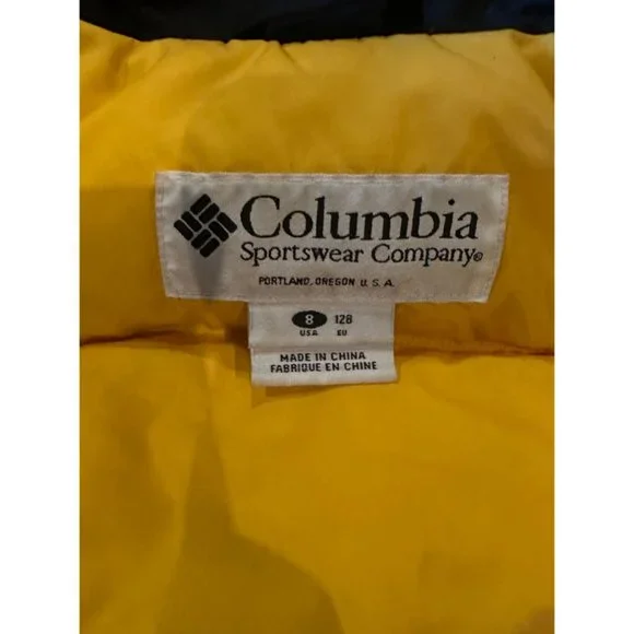 Columbia Core Interchange Gray/Gold youth 8 Lined Jacket RN69724 CA05367
